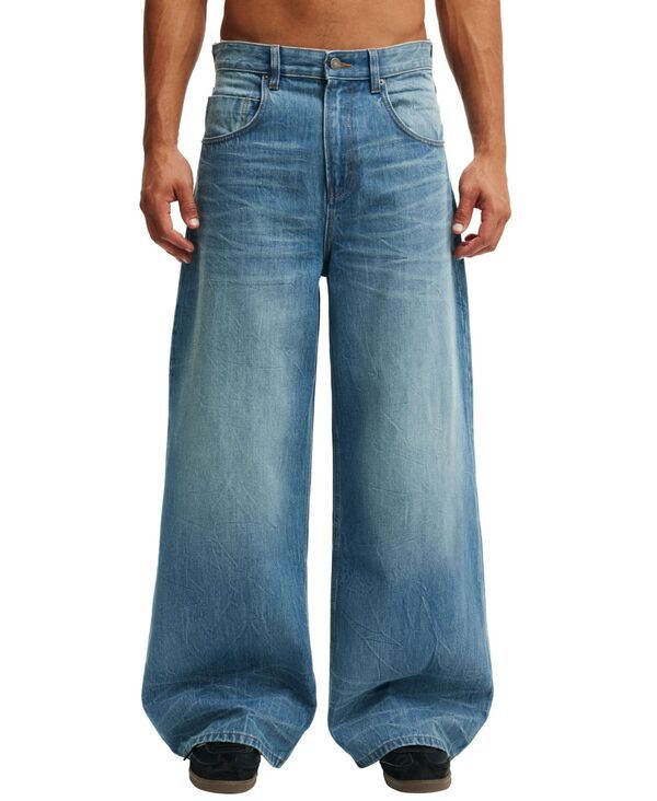 コットンオン メンズ ボトムス デニムパンツ ジーンズ COTTON ON Mens Super Baggy Balloon Jeans Rattle blue ブルー 14,235円