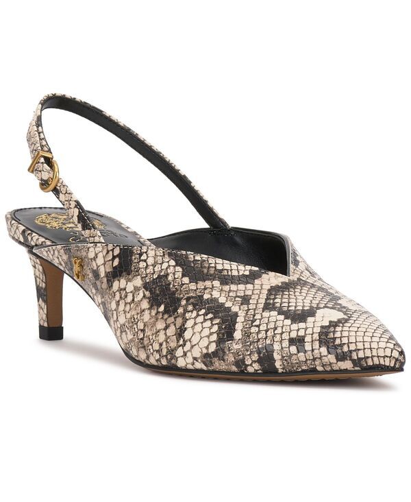 ヴィンスカムート レディース シューズ パンプス Vince Camuto Womens Kylien Pointed Toe Slingback Pumps BlackCream Faux Leat