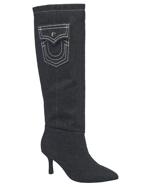 トゥルーレリジョン レディース シューズ ブーツ・レインブーツ トール デニム ブーツ True Religion Womens Tall Denim Boot Dark denim デニム