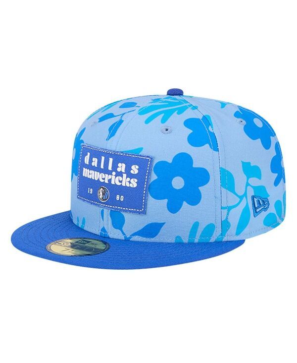 ニューエラ メンズ アクセサリー 帽子 New Era Mens Blue Dallas Mavericks Palm Fronds 2Tone 59FIFTY Fitted Hat Blue ブルー