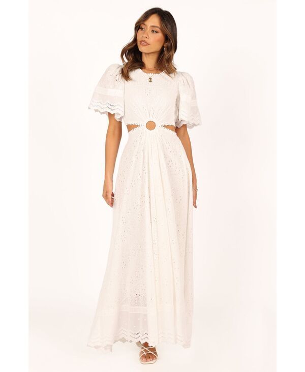 Petal and Pup レディース トップス ワンピース カットアウト マキシ Petal and Pup Merletto Cut Out Maxi Womens Dress White ホワイ