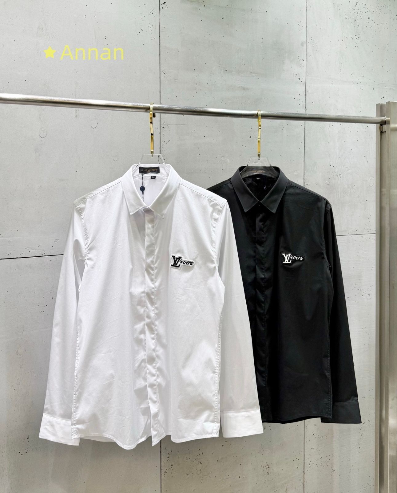 現行限定未使用に近い 新品 タグ付 LV LOUIS VUITTON ルイヴィトン 長袖シャツ メンズ レディース ユニセックス カジュアル