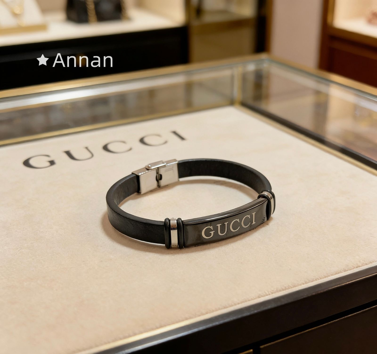 最終値下げ！新品 GUCCI グッチ ブレスレット バングル リストバンド メンズ 結婚式 卒業式 清楚 イベント 入学式