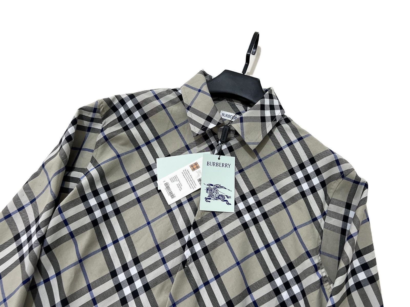 実用性 【極美品】新品 タグ付 BURBERRY バーバリー 長袖シャツ メンズ レディース ユニセックス カジュアル