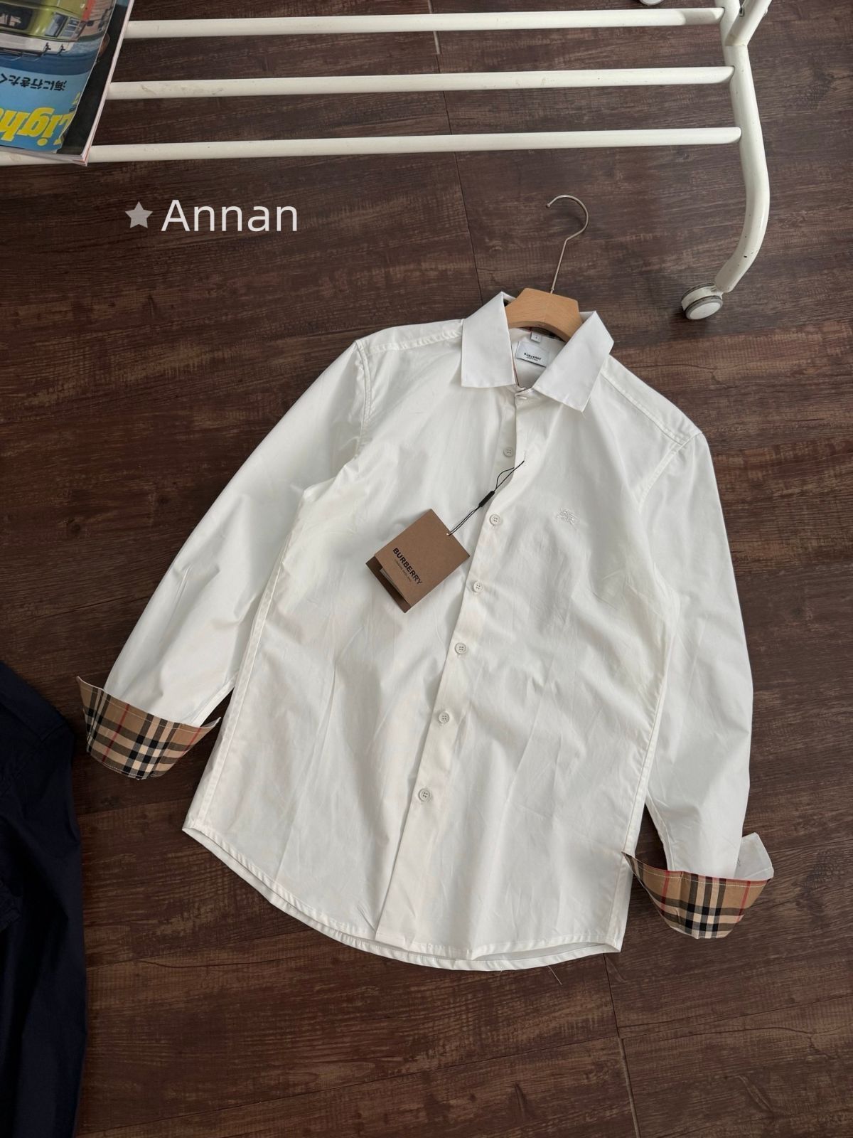 大人気 極美新品 タグ付 BURBERRY バーバリー 長袖シャツ メンズ レディース ユニセックス カジュアル