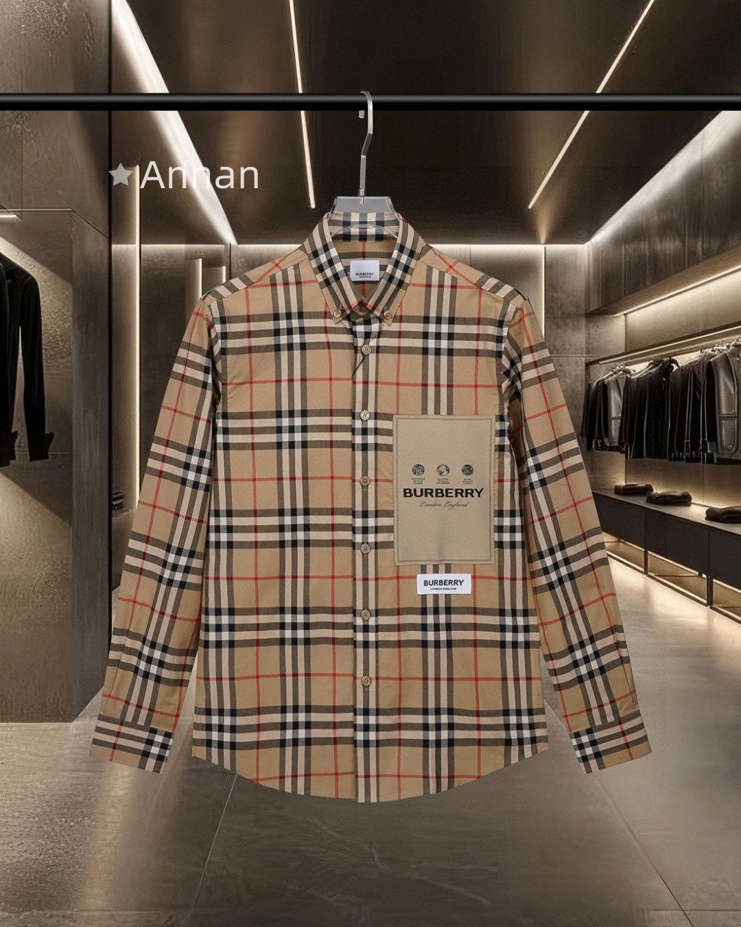 美品★ ★★新品 タグ付 BURBERRY バーバリー長袖シャツ メンズ レディース ユニセックス カジュアル