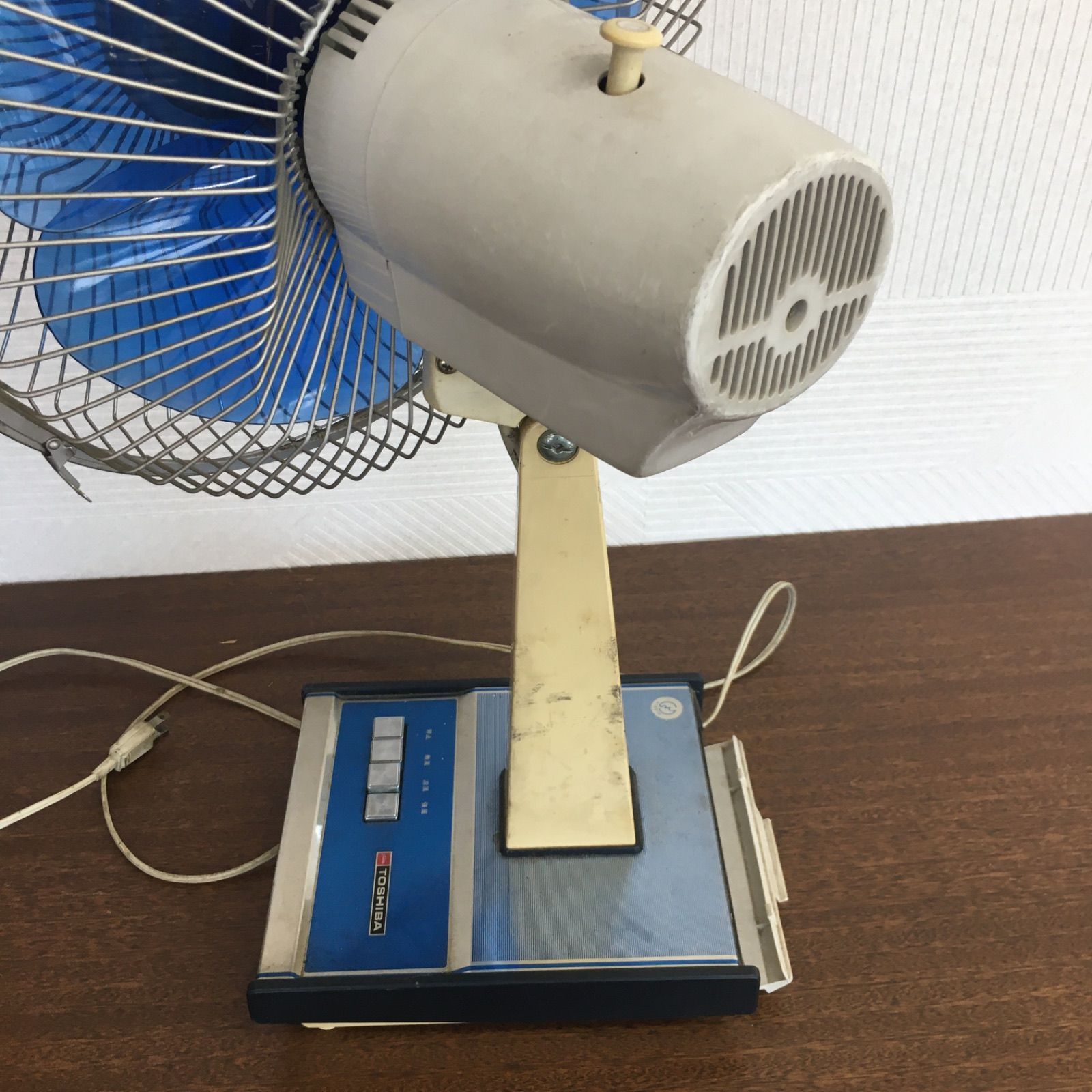 東芝 TOSHIBA 昭和レトロ 青羽根 扇風機 卓上扇 ジャンク - メルカリ