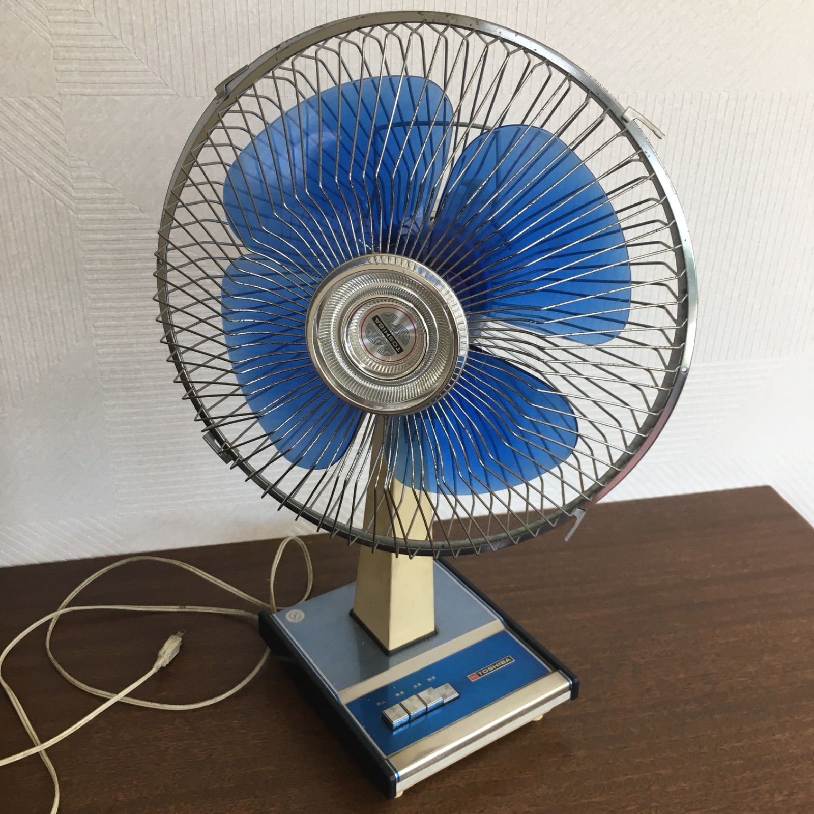 東芝 TOSHIBA 昭和レトロ 青羽根 扇風機 卓上扇 ジャンク - メルカリ