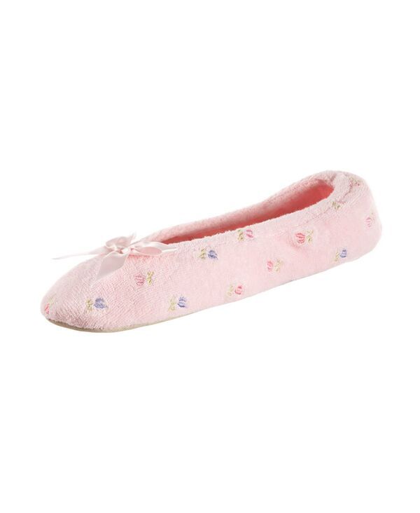 アイソトナー レディース シューズ サンダル パイル 刺繍 Isotoner Signature Isotoner Embroidered Terry Ballerina Slipper Online