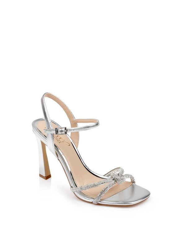 ジュウェルダグレイミシュカ レディース シューズ サンダル Jewel Badgley Mischka Womens Madison Knot Evening Sandals Silver Metal
