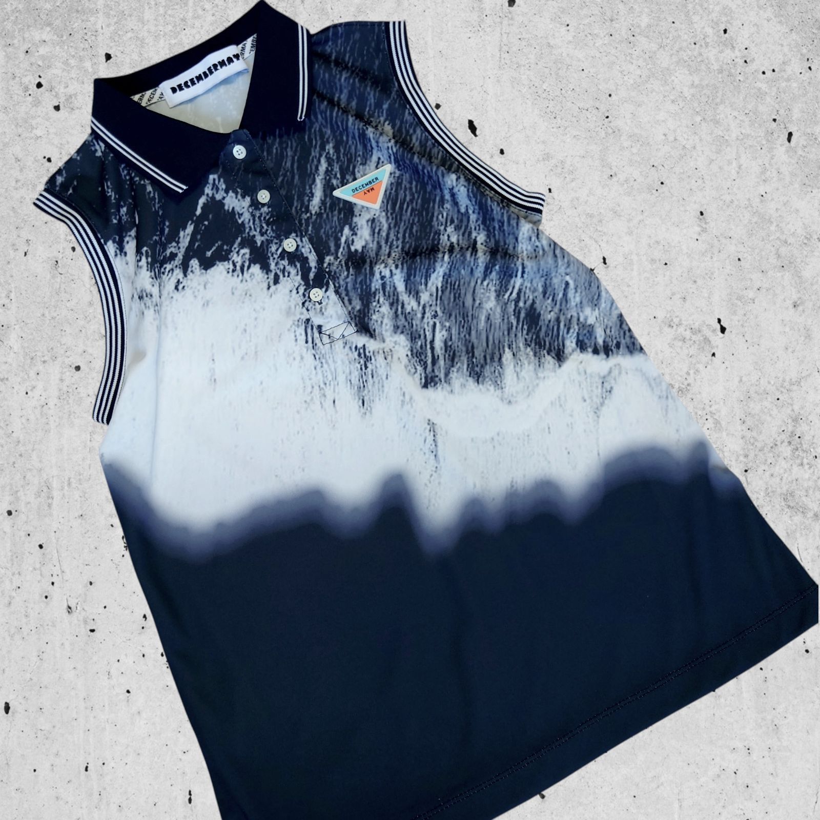 極美品 DECEMBERMAY GOLF コーストラインプリント ノースリーブ
