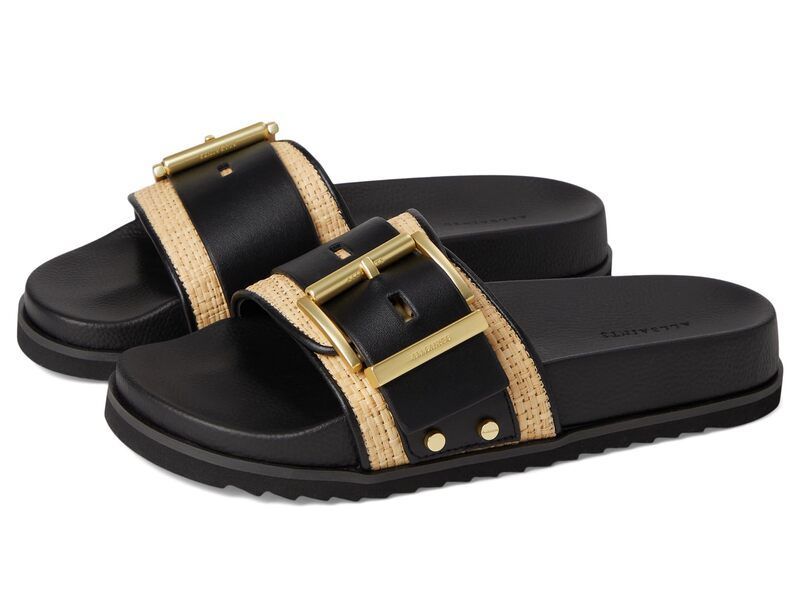 オールセインツ レディース シューズ サンダル AllSaints Ellie Raffia Slider NaturalBlack ブラック