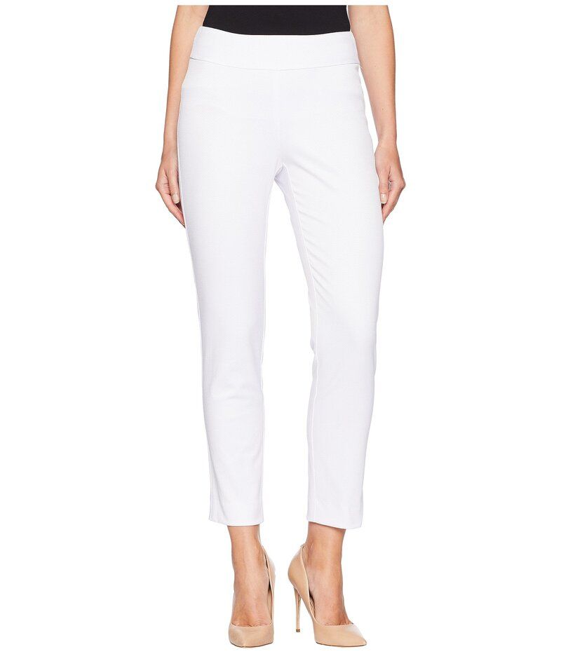 クレイジーラリー レディース ボトムス カジュアルパンツ アンクル Krazy Larry PullOn Pique Ankle Pants White ホワイト