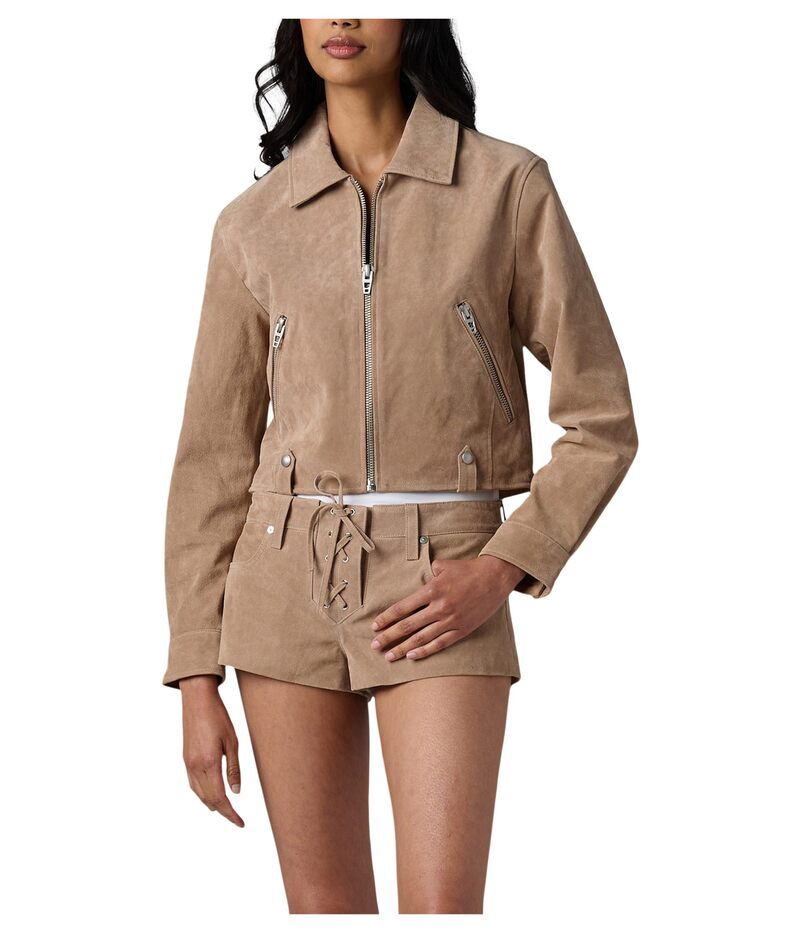 ブランクニューヨーク レディース アウター コート スエード ジャケット Blank NYC Latte Frappe Real Suede Jacket Beige ベージュ