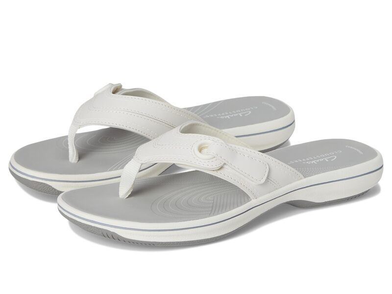 クラークス レディース シューズ サンダル Clarks Breeze Reyna White Synthetic ホワイト