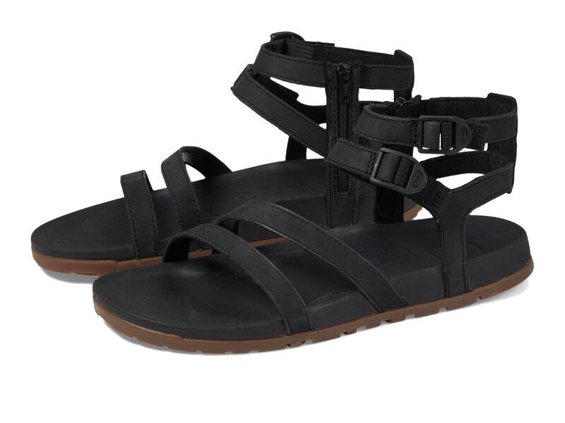 チャコ レディース シューズ サンダル ダウン レザー Chaco Lowdown Leather Strappy High Black 1 ブラック