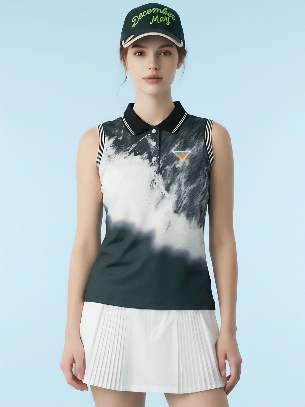 極美品 DECEMBERMAY GOLF コーストラインプリント ノースリーブ
