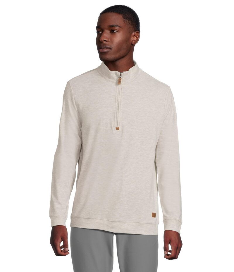 トラビスマヒュー メンズ アウター コート セーター TravisMathew Cloud Sweater 14 Zip Heather Grey グレー
