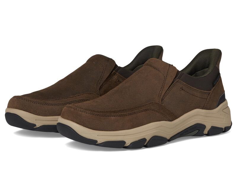 ロックポート メンズ シューズ サンダル Rockport Reece Brown Suede ブラウン