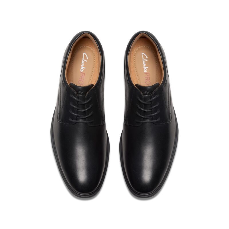 クラークス メンズ シューズ オックスフォード Clarks Eldredge Plain Black Leather ブラック
