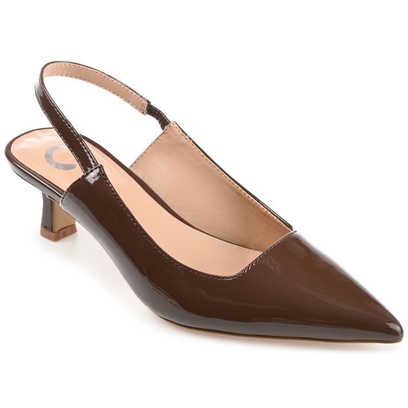 ジュルネ コレクション レディース シューズ ヒール Journee Collection Paulina PatentBrown ブラウン