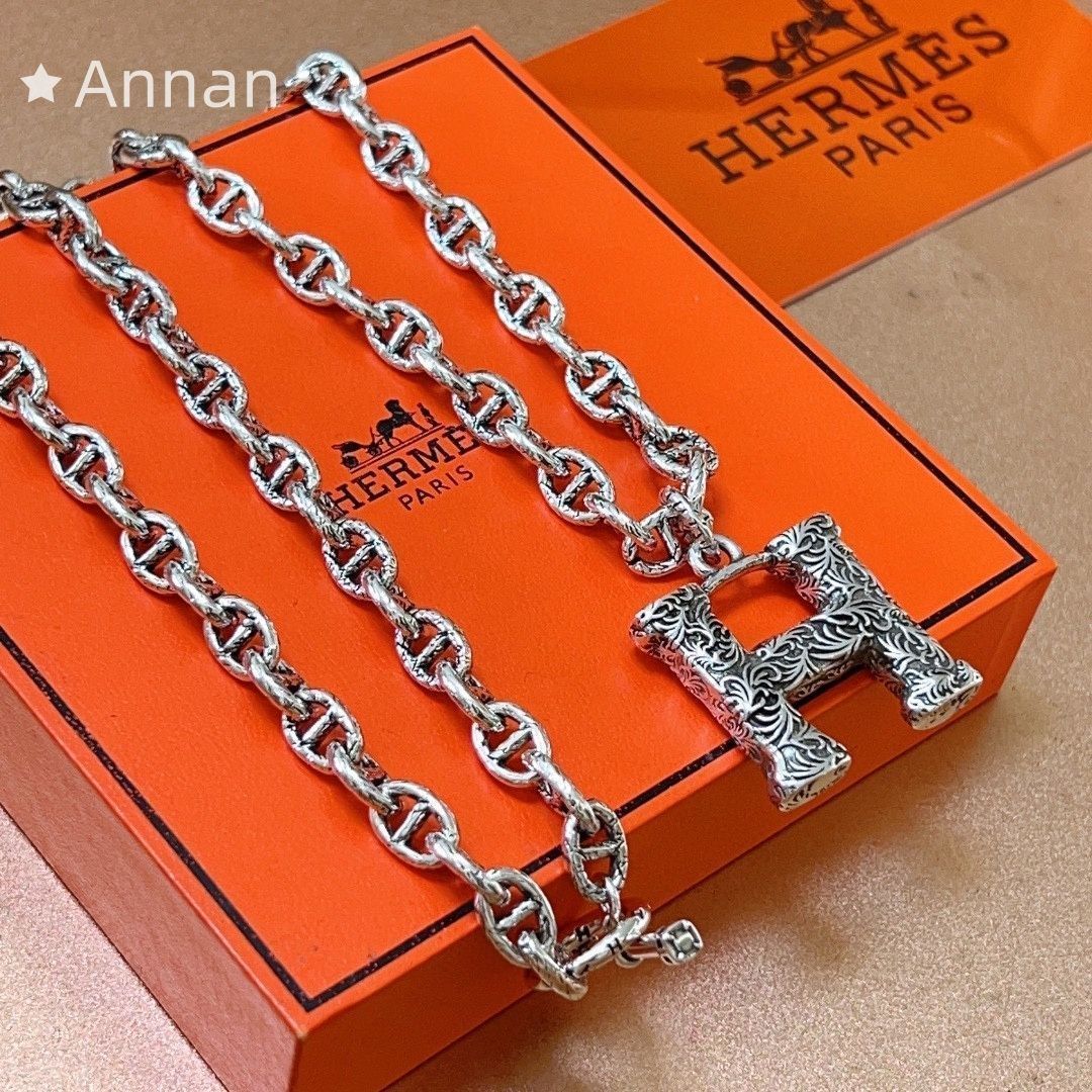 美品 期間限定☆ 新品 HERMES エルメス ネックレス メンズ 結婚式 卒業式 清楚 イベント 入学式