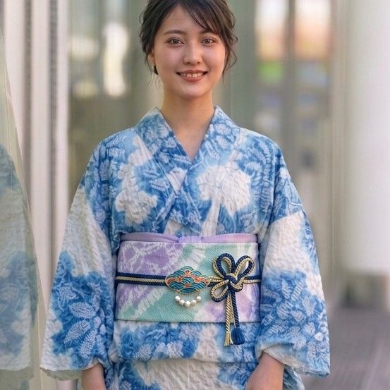 有松鳴海絞り 浴衣 高級総絞り 身丈157.5 裄66.5 手縫い 居敷当て肩当