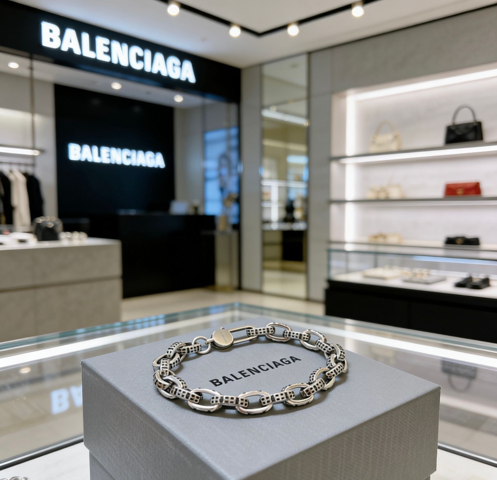 【未使用品】最終値下げ 新品！新品 BALENCIAGA バレンシアガ ブレスレット バングル リストバンド メンズ 結婚式 卒業式 清楚 イベント 入学式