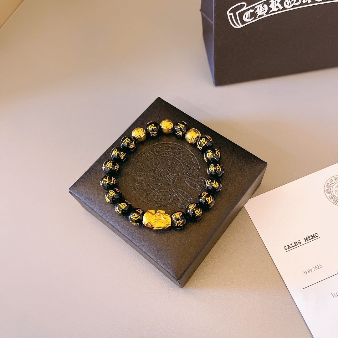 【未使用品】新品 CHROME HEARTS クロムハーツ ブレスレット バングル リストバンド メンズ 結婚式 卒業式 清楚 イベント 入学式