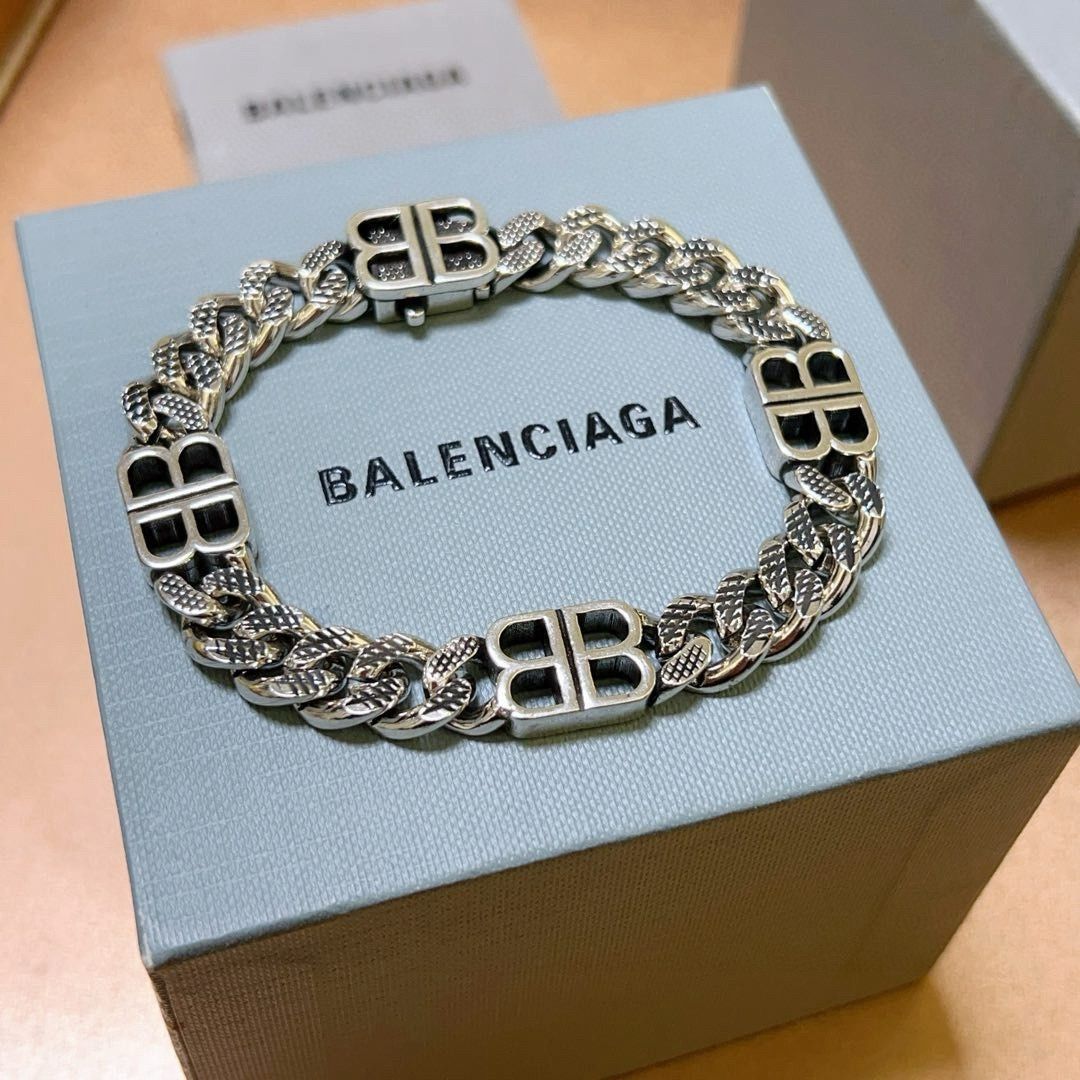 【特価】超美品 限定品 限界価格新品 BALENCIAGA バレンシアガ ブレスレット バングル リストバンド メンズ 結婚式 卒業式 清楚 イベント 入学式