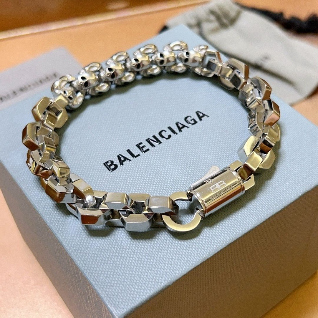 極美品 新品 BALENCIAGA バレンシアガ ブレスレット バングル リストバンド メンズ 結婚式 卒業式 清楚 イベント 入学式