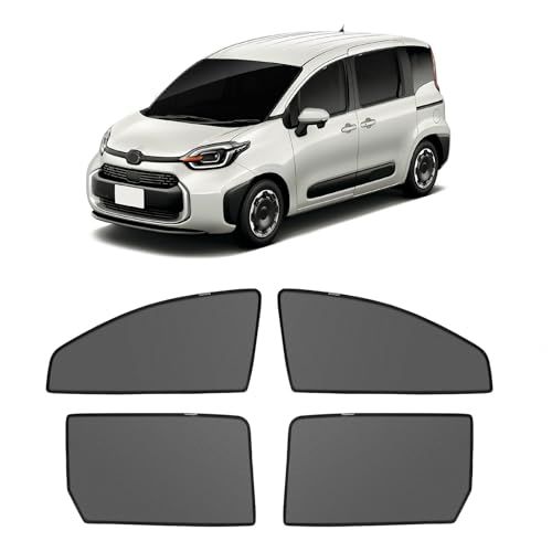 新型 シエンタ 10系 メッシュカーテン マグネット式 遮光 換気 サイドバイザー 車用 SIENTA 3代目 サンシェード 車種専用設計 虫除け 折り畳み式 日除け アクセサリー カスタム パーツ 4枚 001ts