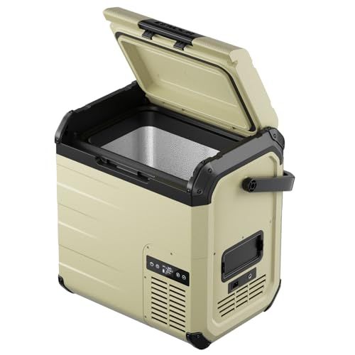 【2026最新】EENOUR 車載冷蔵庫 D18 PLUS 18L アルミ製庫内 -20℃?10℃ バッテリー内蔵可能 小型 両開きフタ コンプレッサー式 4WAY電源対応 AC100V DC12V/24V 電池 ポータブル冷蔵庫 コードレス式 急速冷凍 ts