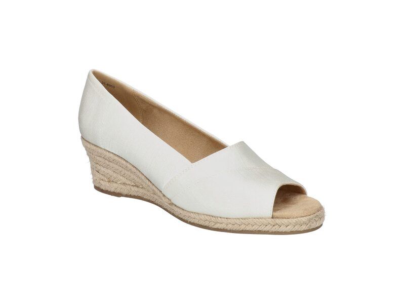 イージーストリート レディース シューズ ヒール Easy Street Jasper White Thai Silk ホワイト