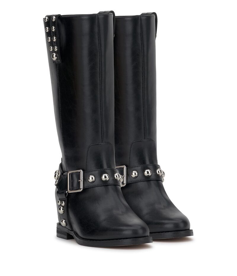 ジェシカシンプソン レディース シューズ ブーツ・レインブーツ Jessica Simpson Milley Studded Moto Boot Black ブラック