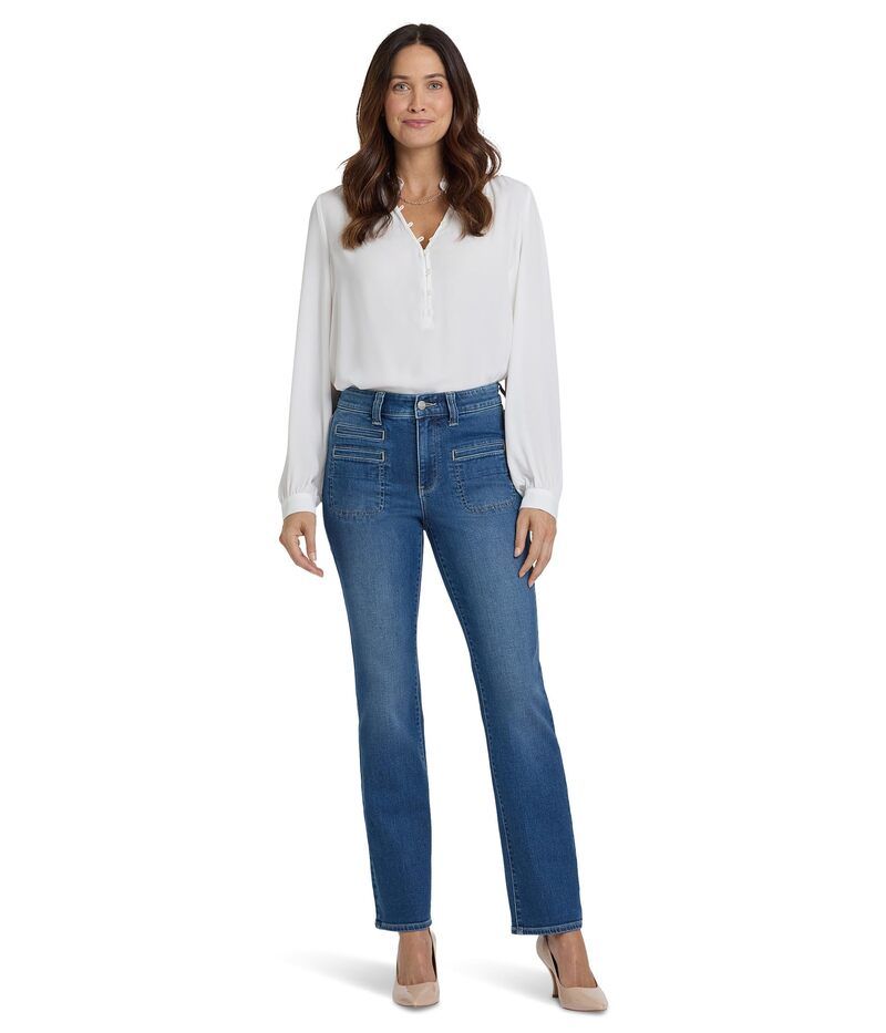 エヌワイディージェイ レディース ボトムス デニムパンツ NYDJ Marilyn Utility Straight Romantic Indigo インディゴ