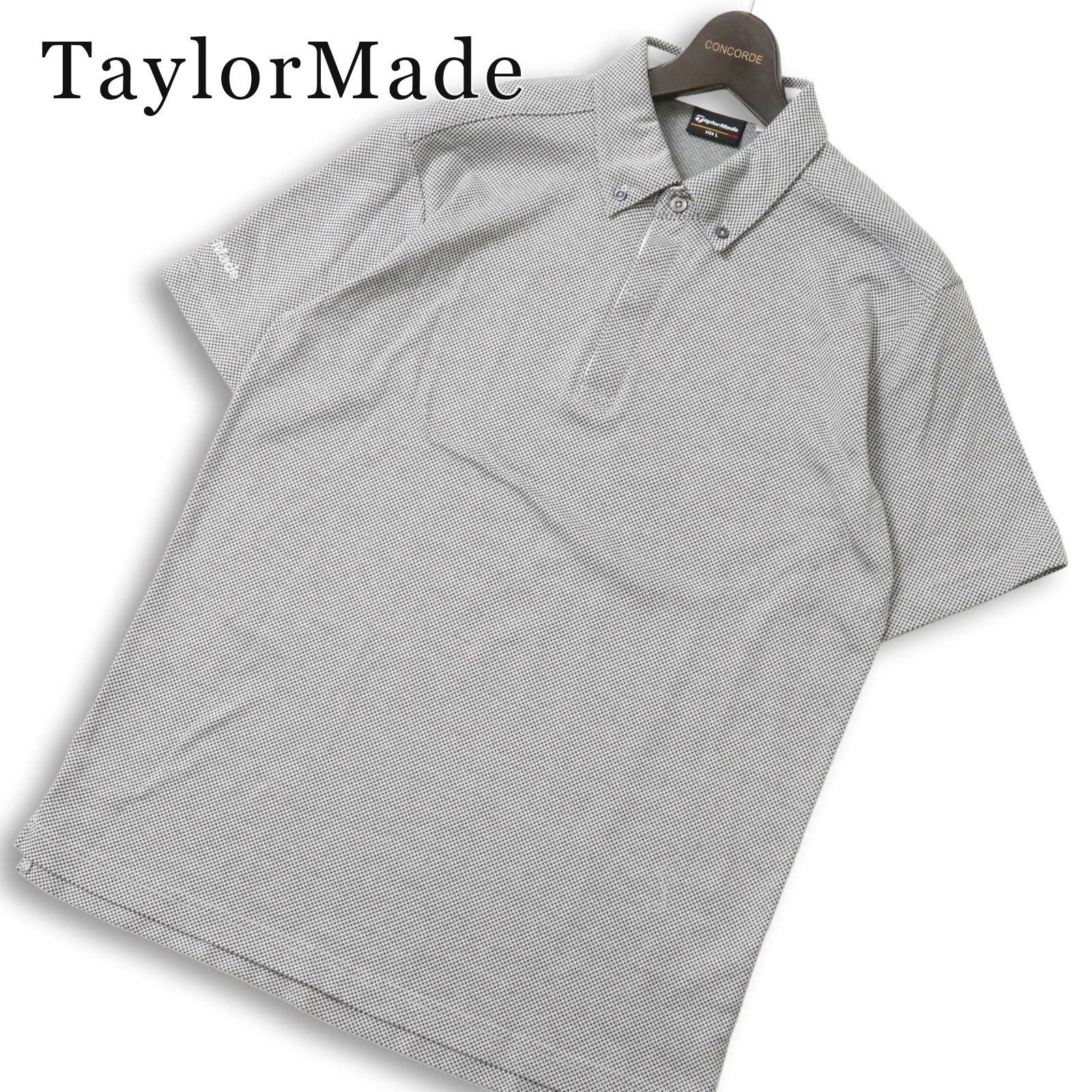 TaylorMade テーラーメイド ゴルフ 春夏☆ 半袖 鹿の子 千鳥格子 ロゴ