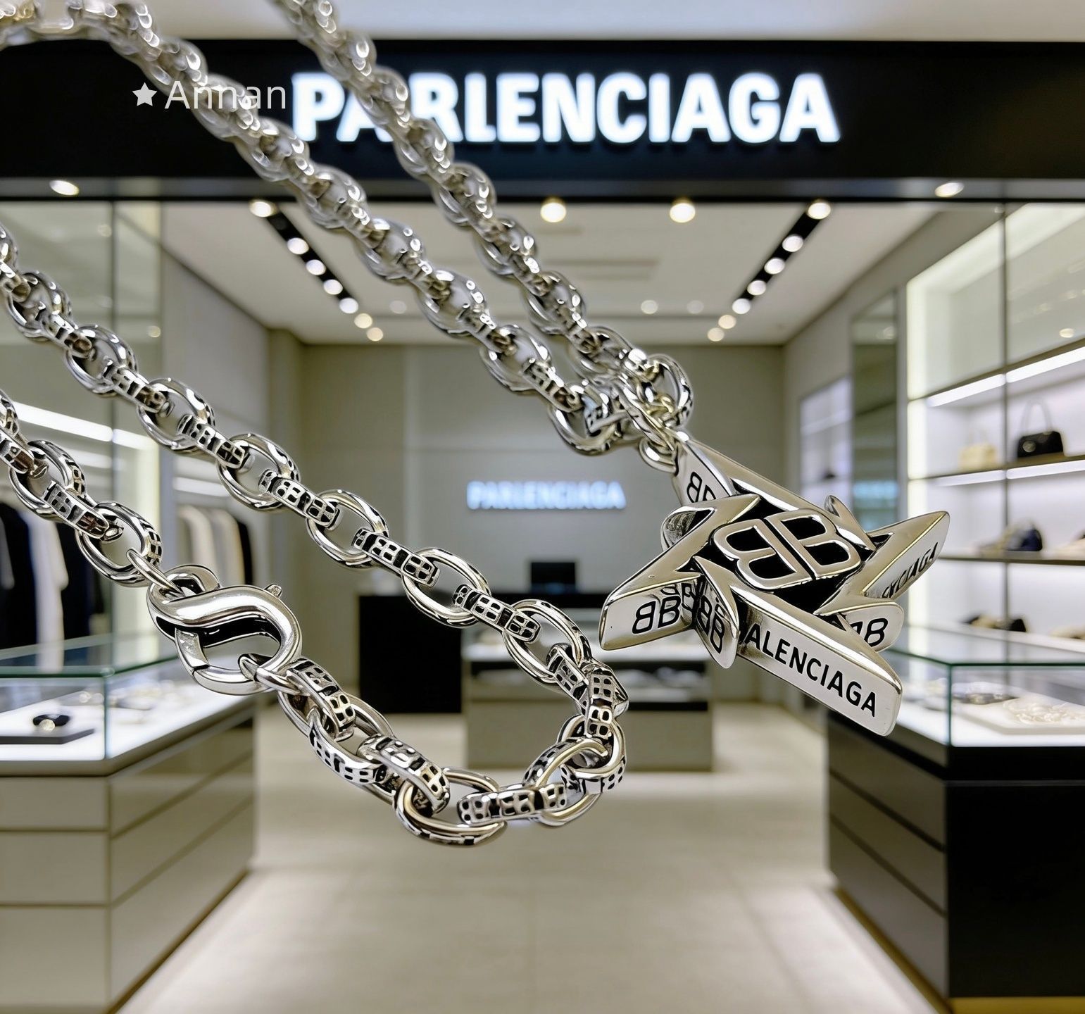 極美品 新品 BALENCIAGA バレンシアガ ネックレス ネックレス メンズ