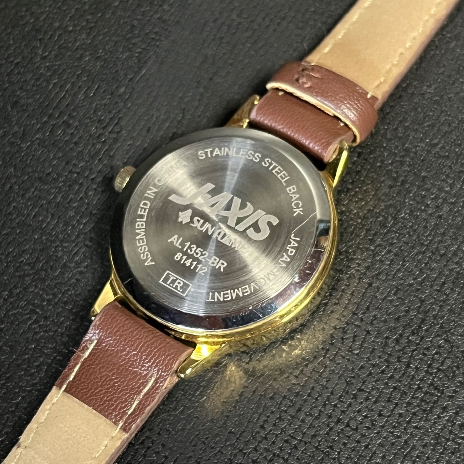 稼働品】 J-AXIS ジェイアクシス 腕時計 ゴールド レディース AL1352
