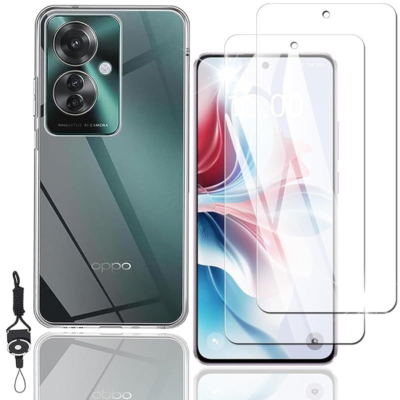 新品】 Nutmeg OPPO Reno11 A ガラスフィルム（2枚）+ Reno11 A ケース