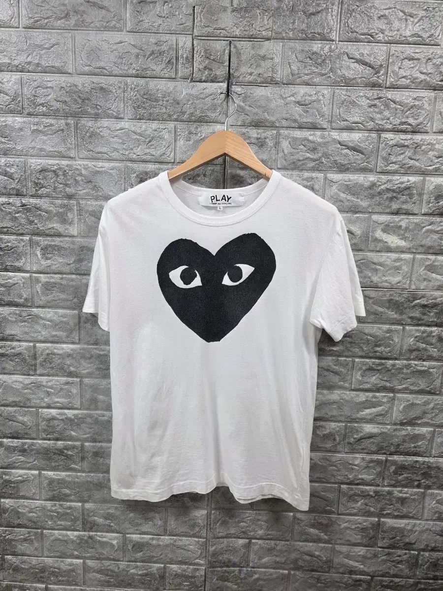 COMME des GARCONS PLAY 半袖Tシャツ 白 ハート サイズ 100