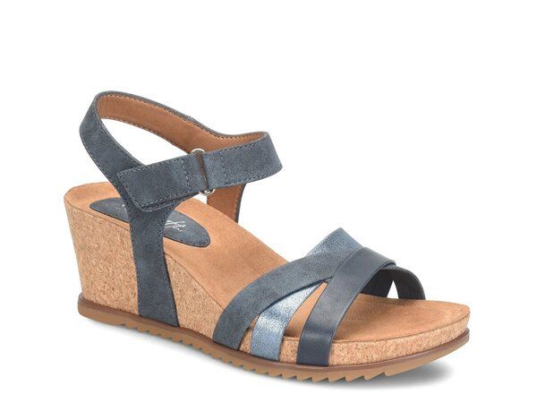 ユーロソフト レディース シューズ サンダル Eurosoft Talia Wedge Sandal Navy ネイビー