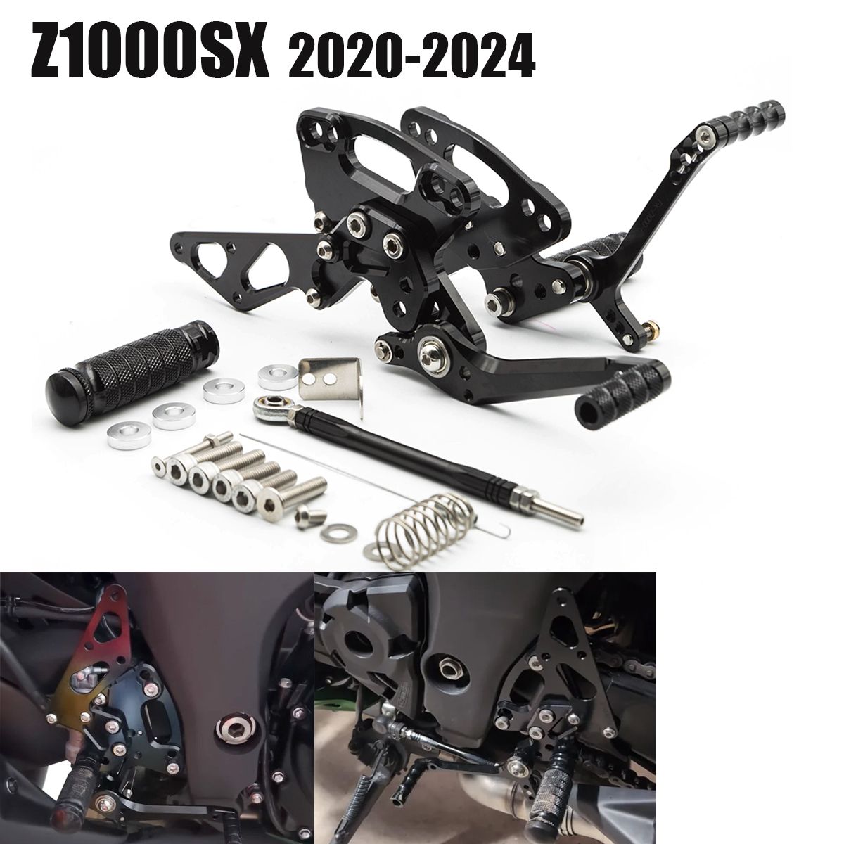 Kawasaki Z1000SX 2020-2024 用 CNC 調整可能リアセットフットペグ 24,416円