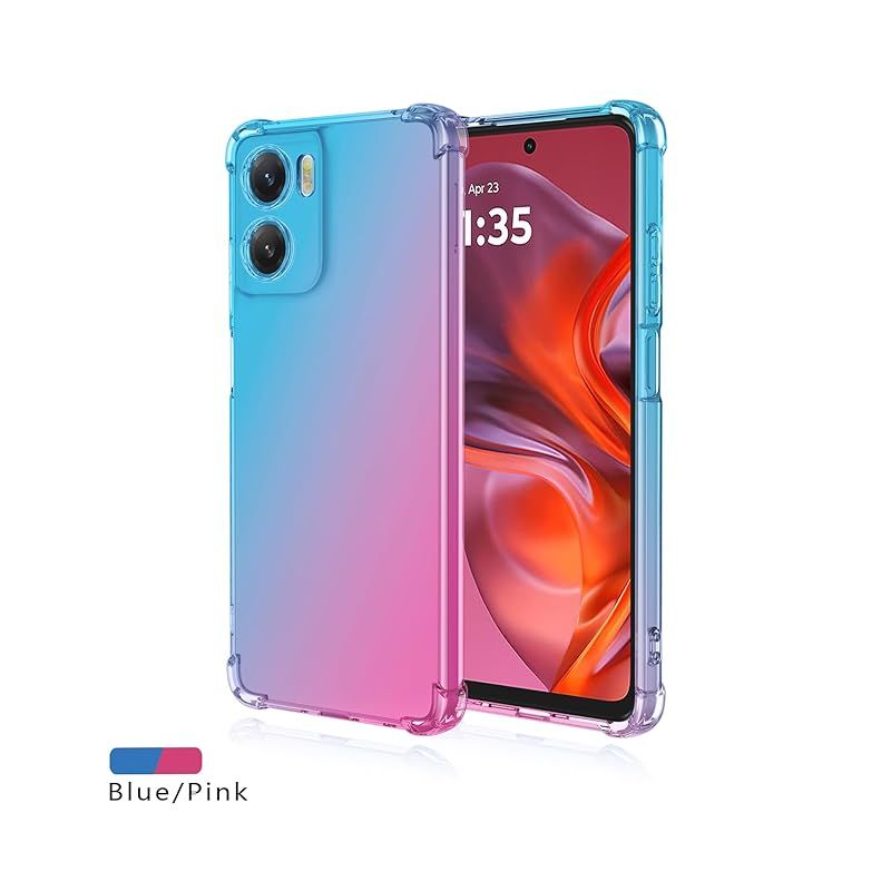 新品】 【Robinsys】対応 Moto G05/E15 ケース TPU（ピンクグリーン