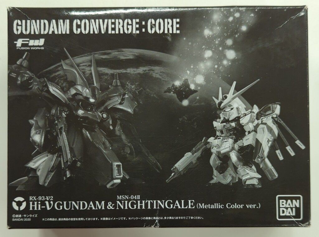 BANDAI FW GUNDAM CONVERGE CORE Hi-νガンダム&ナイチンゲール メタリックカラーver.