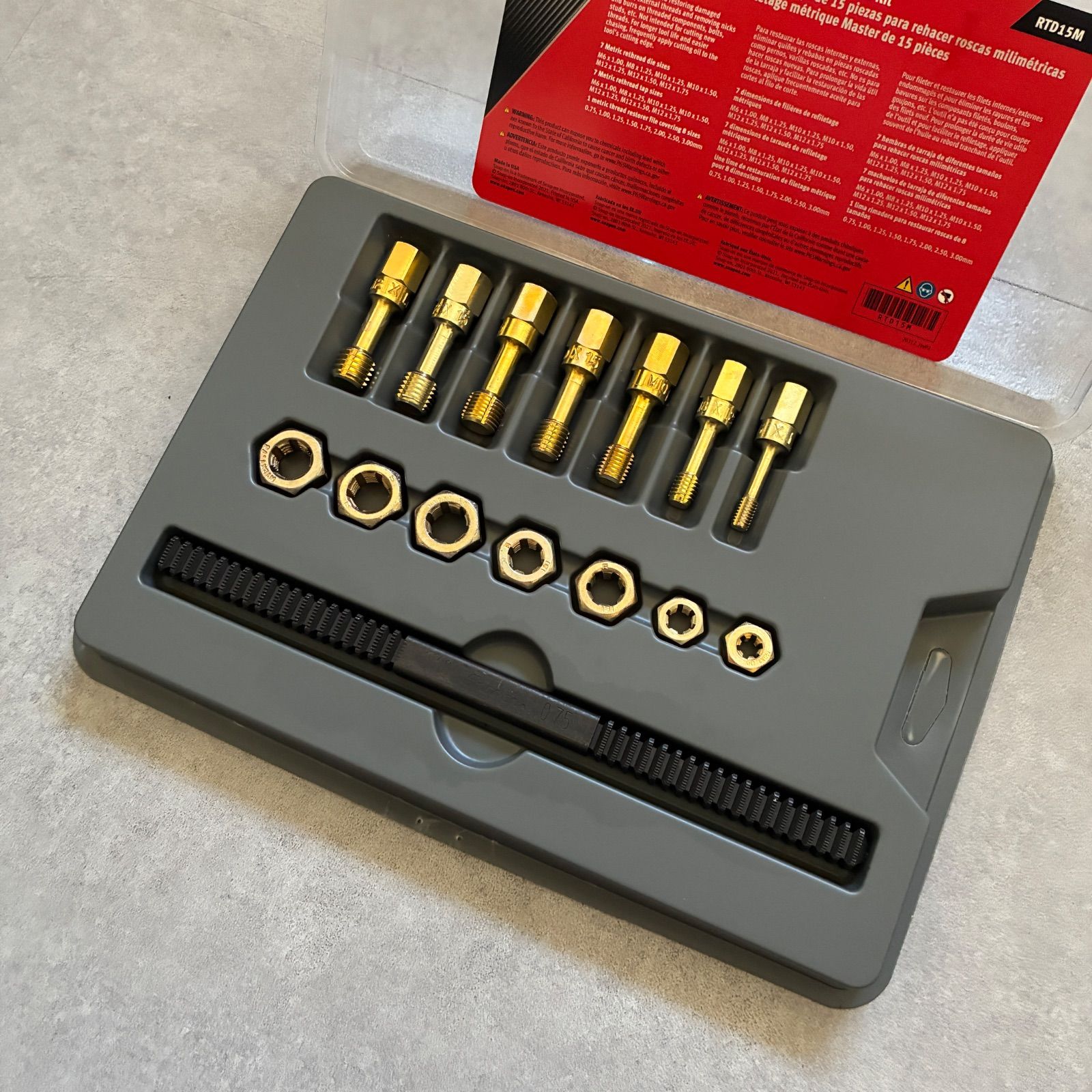 Snap-on スナップオン ネジ山修正タップ・ダイス ミリサイズ 14ピース