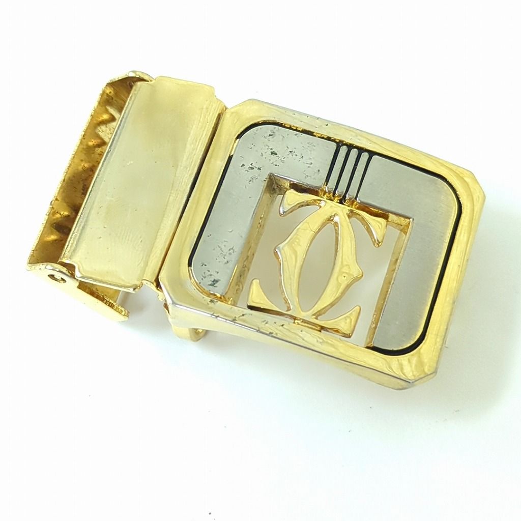 Cartier カルティエ 2C ロゴ スクエアバックル ベルト用金具 ゴールド