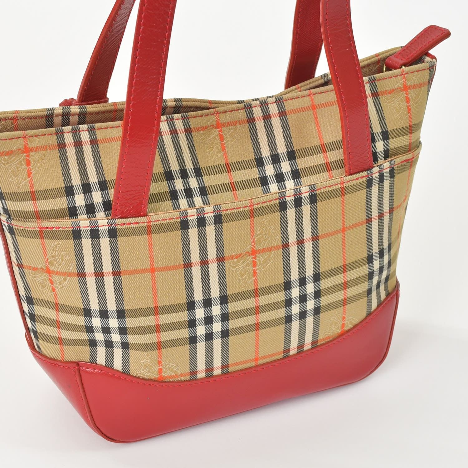 BURBERRY バーバリー ハンドバッグ ノバチェック キャンバス レザー