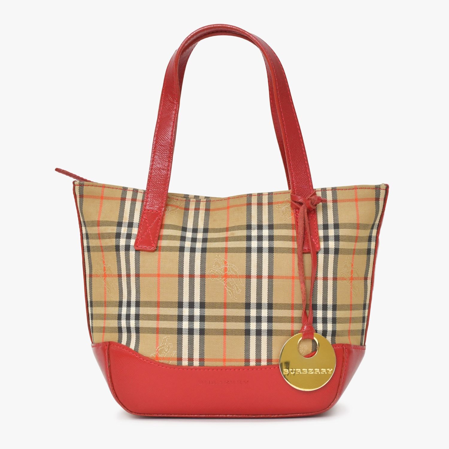 BURBERRY バーバリー ハンドバッグ ノバチェック キャンバス レザー