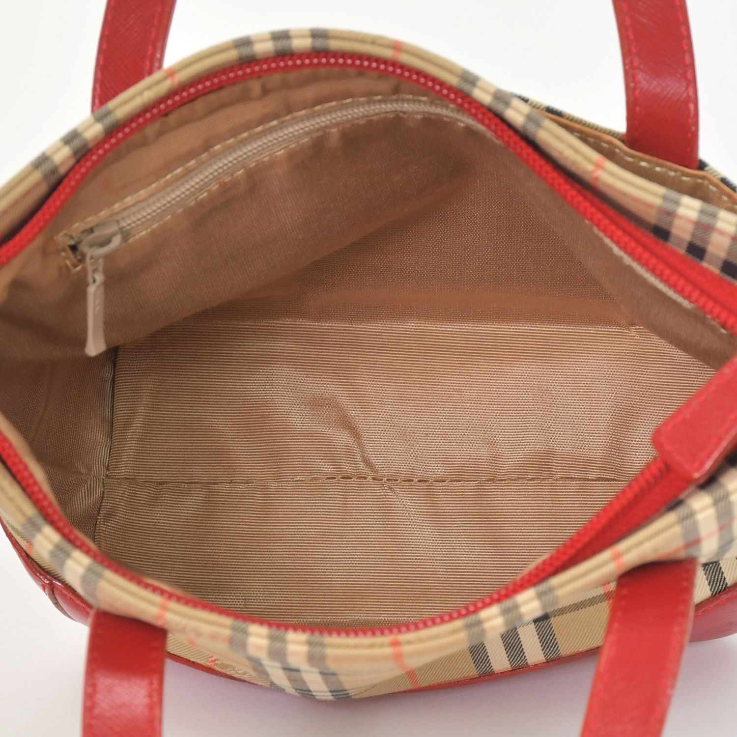 BURBERRY バーバリー ハンドバッグ ノバチェック キャンバス レザー